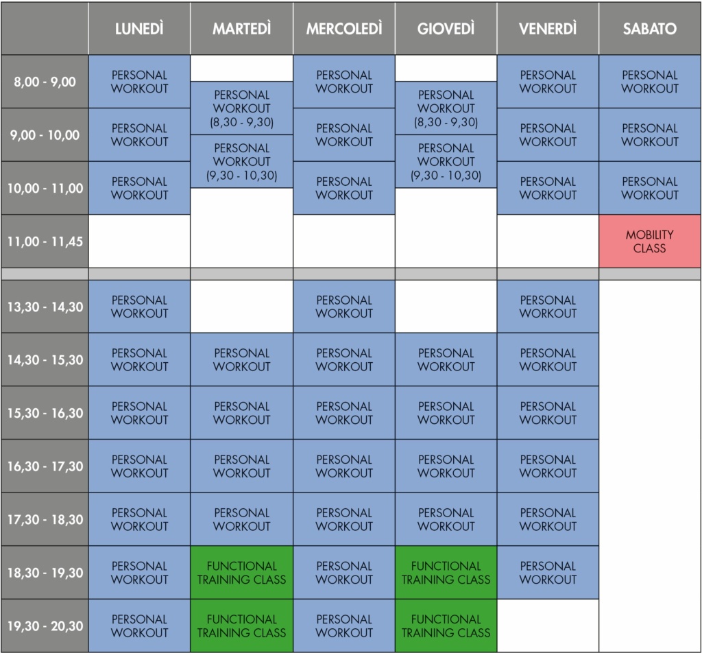 Orari stagione 26/27